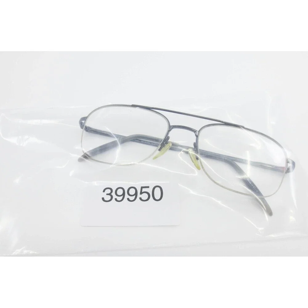 Charmant CH8145 GR Pure Titanium Aviator Eyeglass Frames Gunmetal Silver